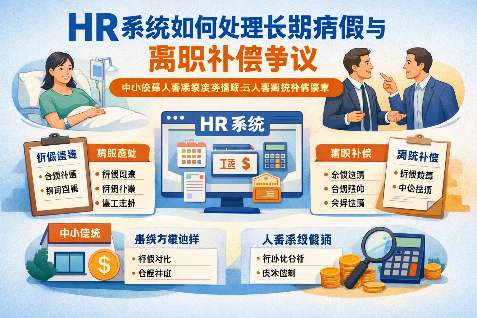 HR系统如何处理长期病假与离职补偿争议:中小企业人事系统实务指南与人事系统价格参考