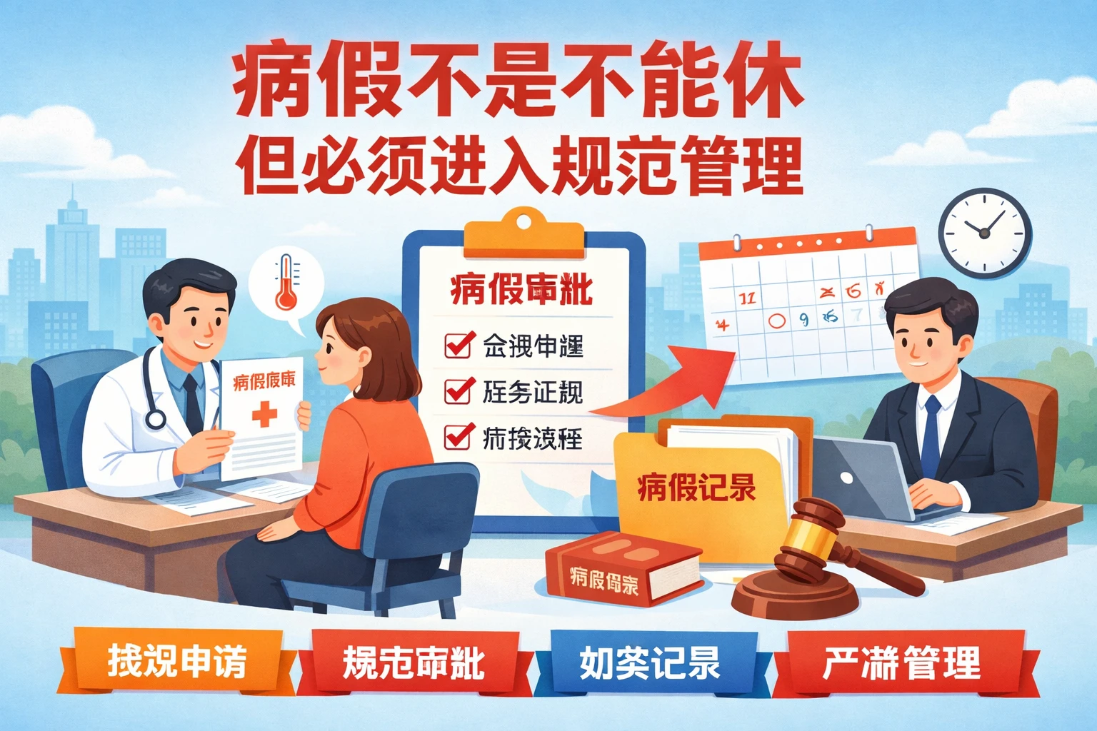 病假不是不能休,但必须进入规范管理