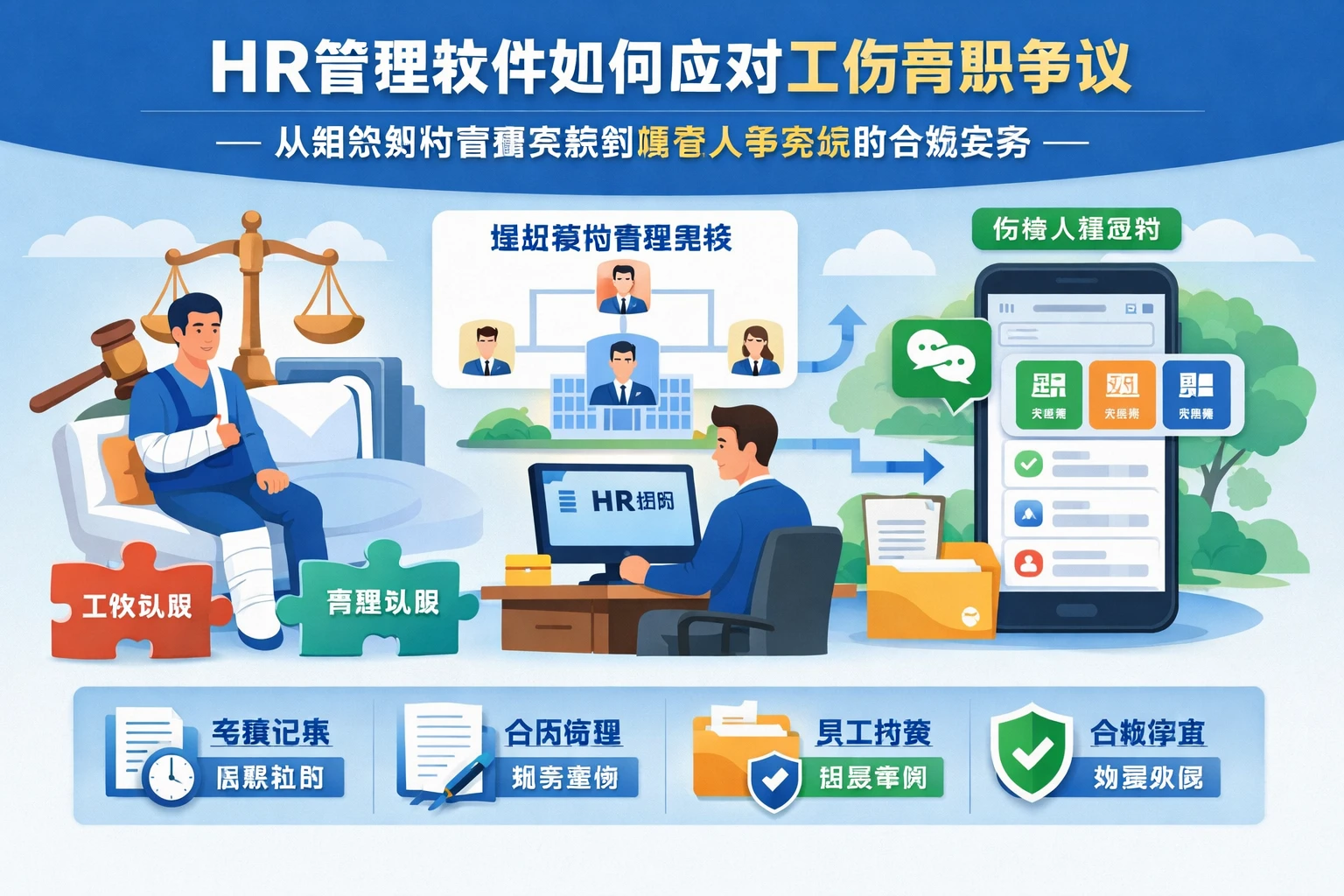 HR管理软件如何应对工伤离职争议：从组织架构管理系统到微信人事系统的合规实务