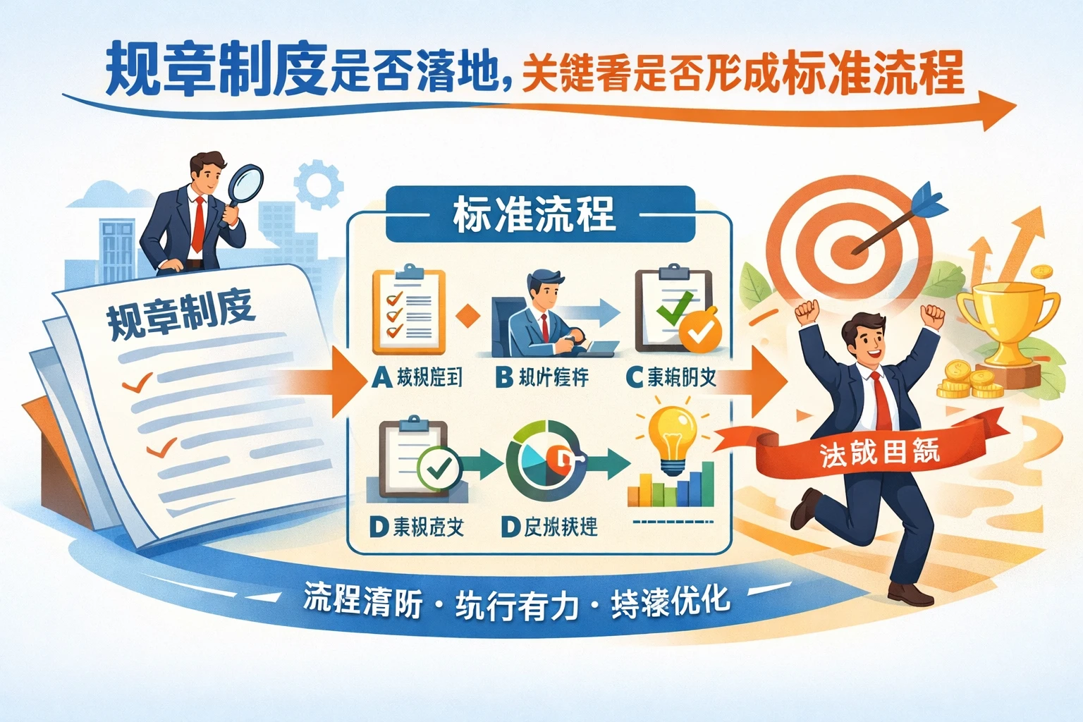 规章制度是否落地，关键看是否形成标准流程