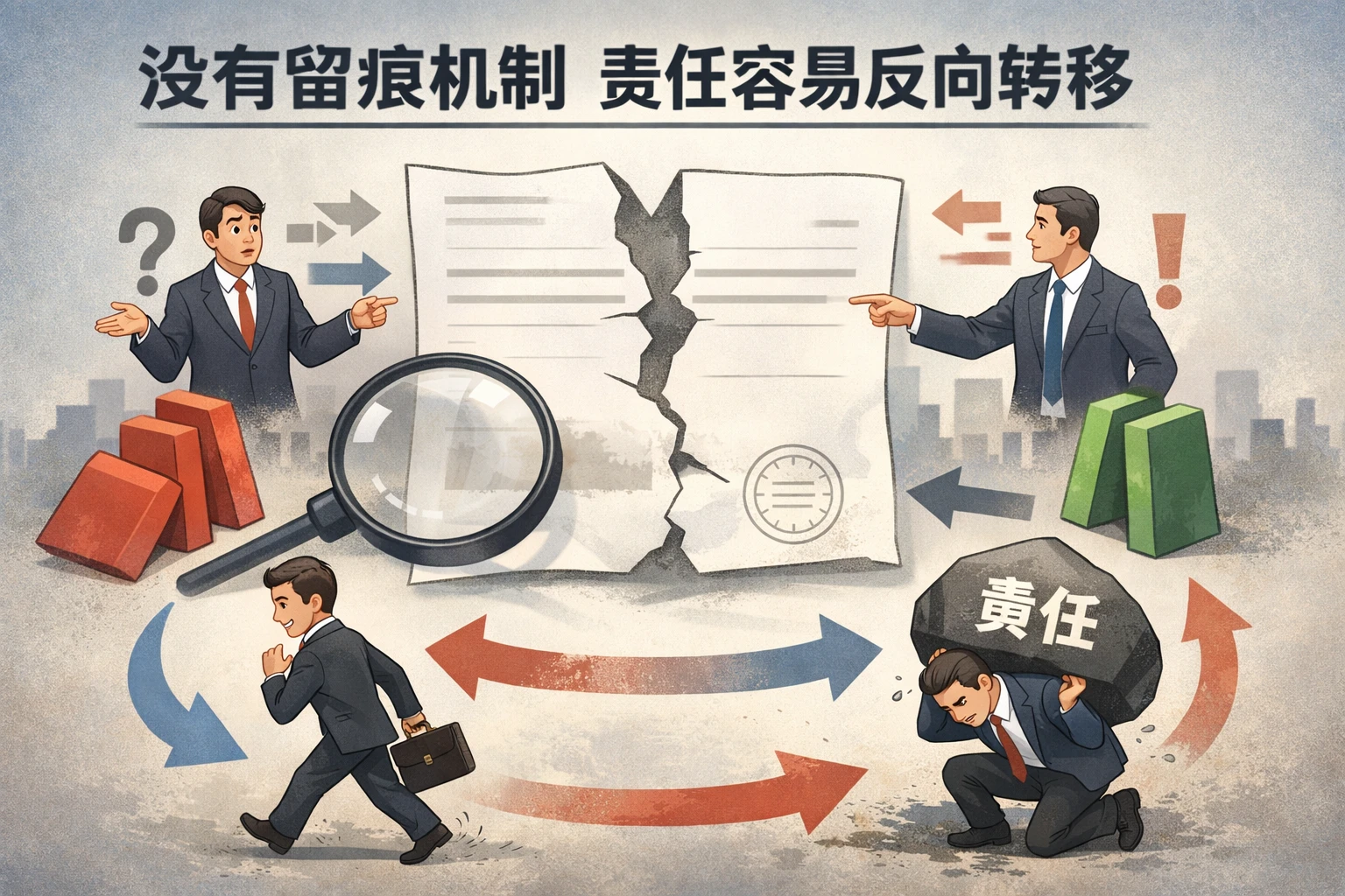 没有留痕机制,责任容易反向转移