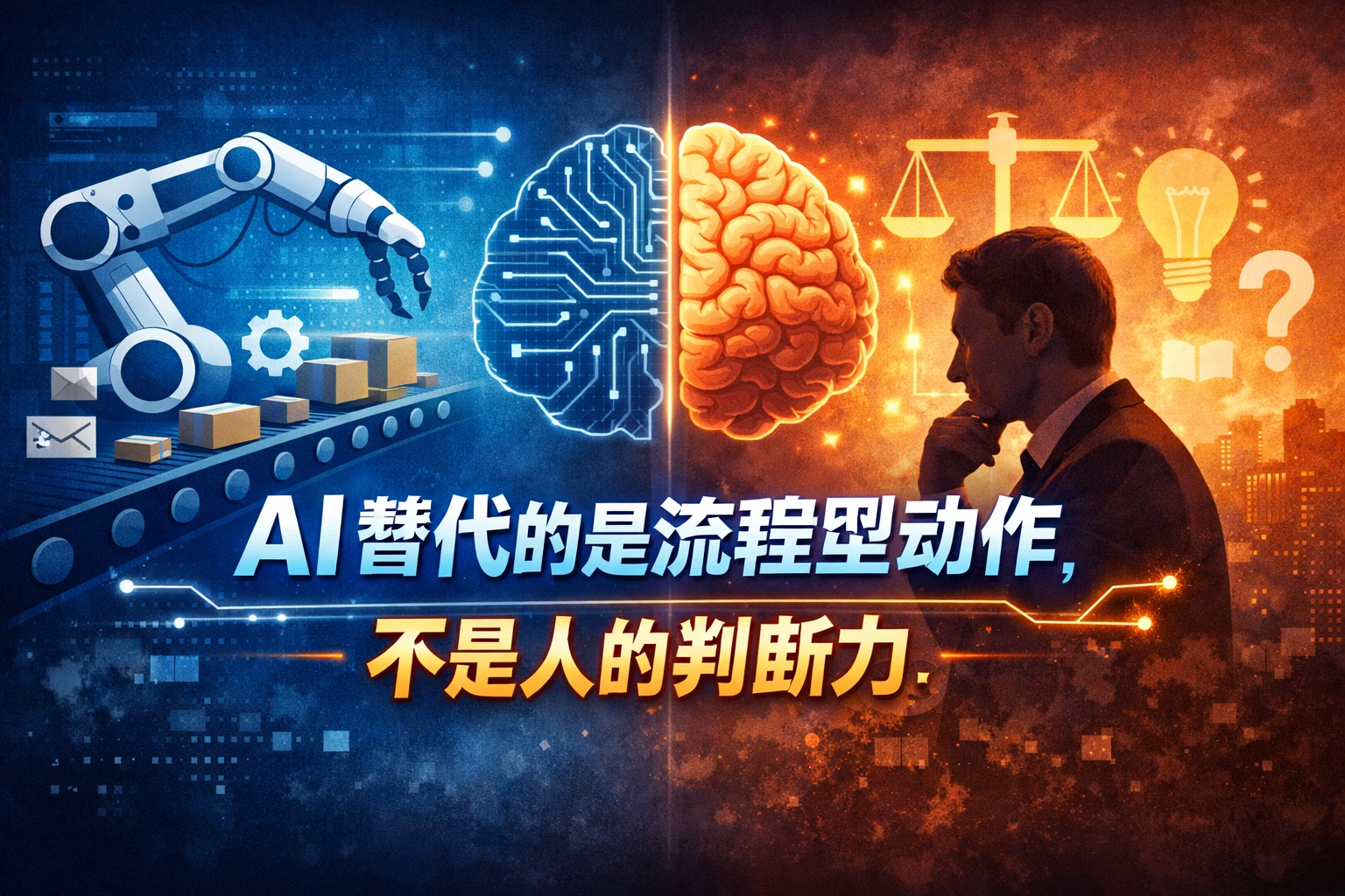 AI替代的是流程型动作，不是人的判断力