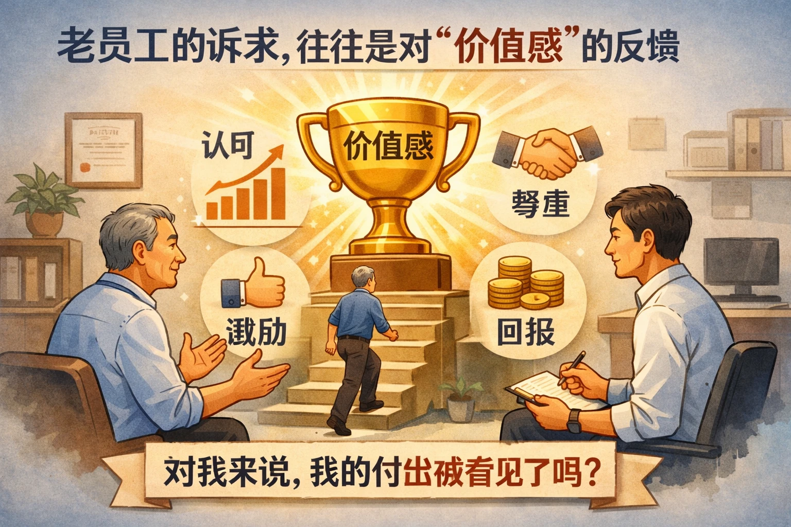 老员工的诉求,往往是对“价值感”的反馈