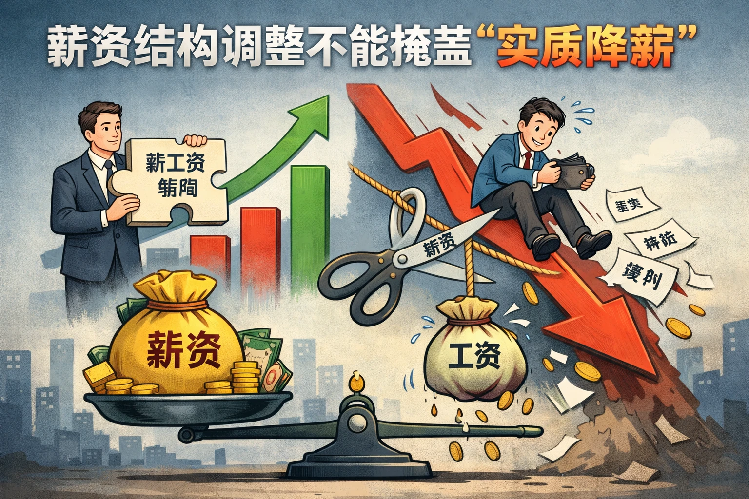 薪资结构调整不能掩盖“实质降薪”