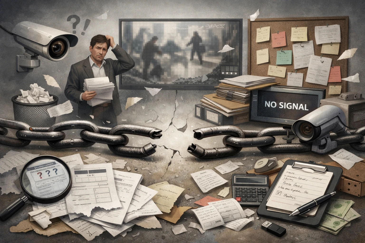 线下管理方式难以形成完整证据链