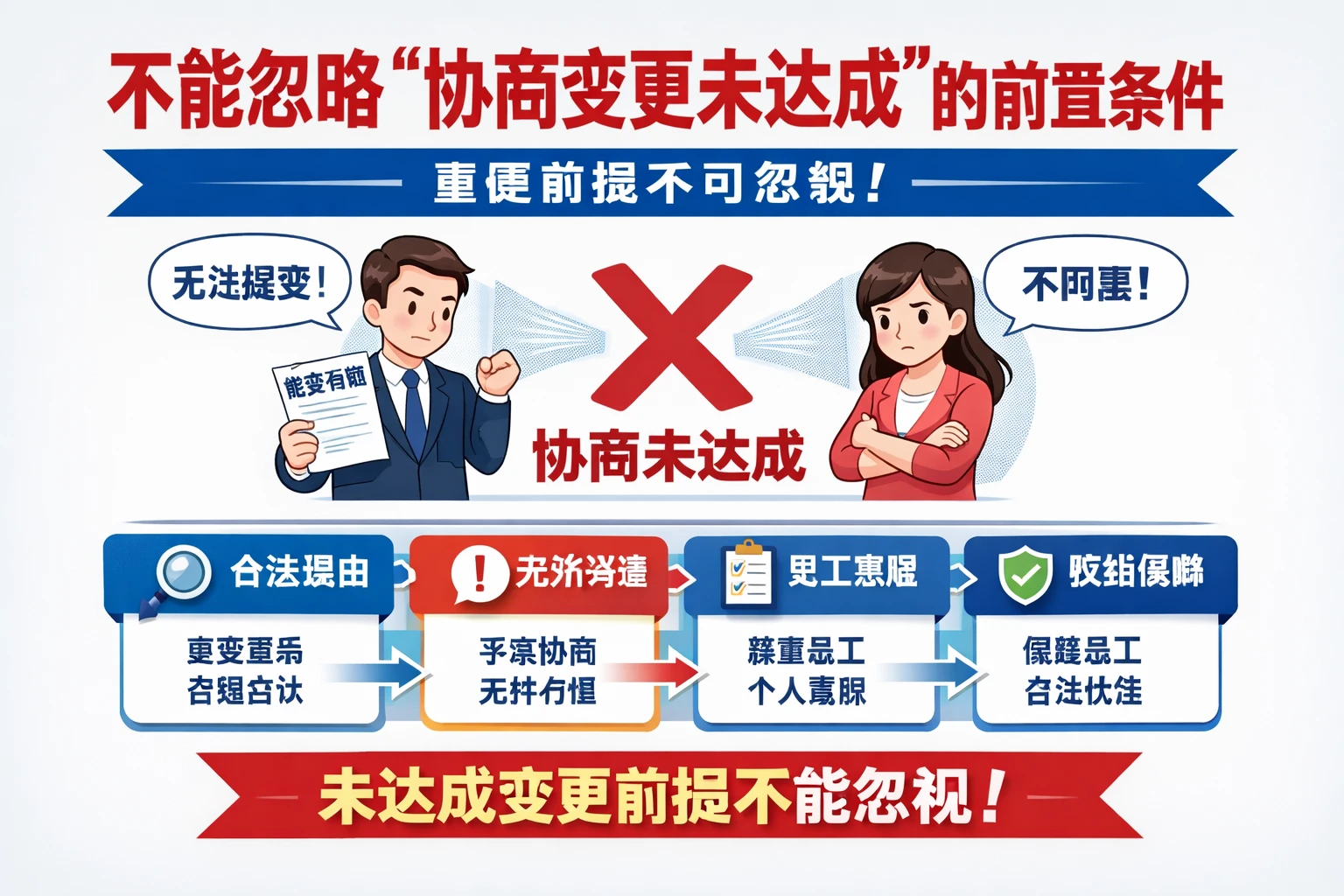 不能忽略“协商变更未达成”的前置条件