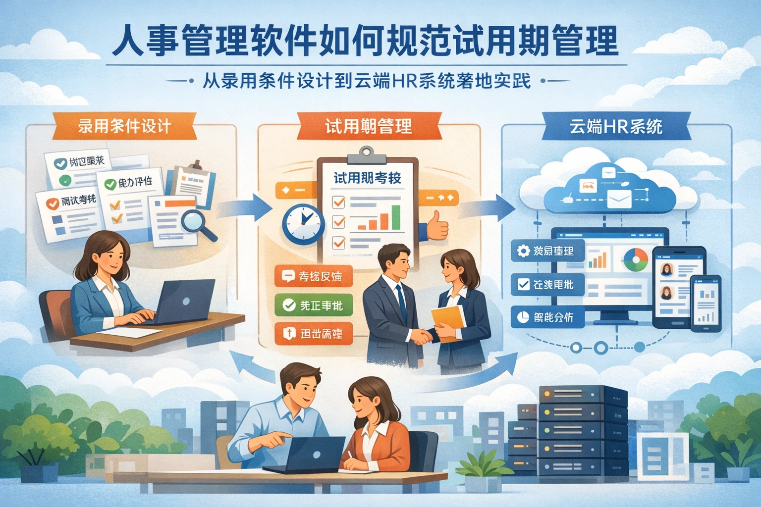 人事管理软件如何规范试用期管理:从录用条件设计到云端HR系统落地实践