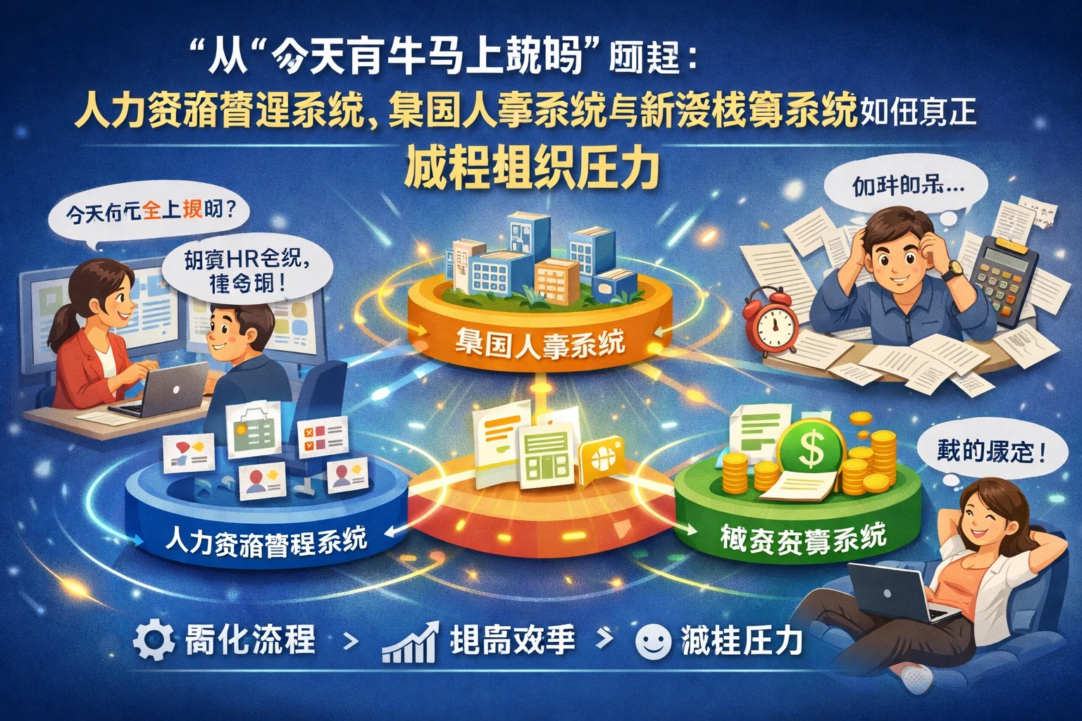 从“今天有牛马上班吗”聊起：人力资源管理系统、集团人事系统与薪资核算系统如何真正减轻组织压力
