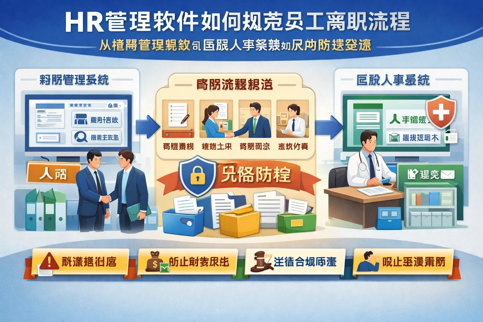 HR管理软件如何规范员工离职流程：从招聘管理系统到医院人事系统的风险防控实践