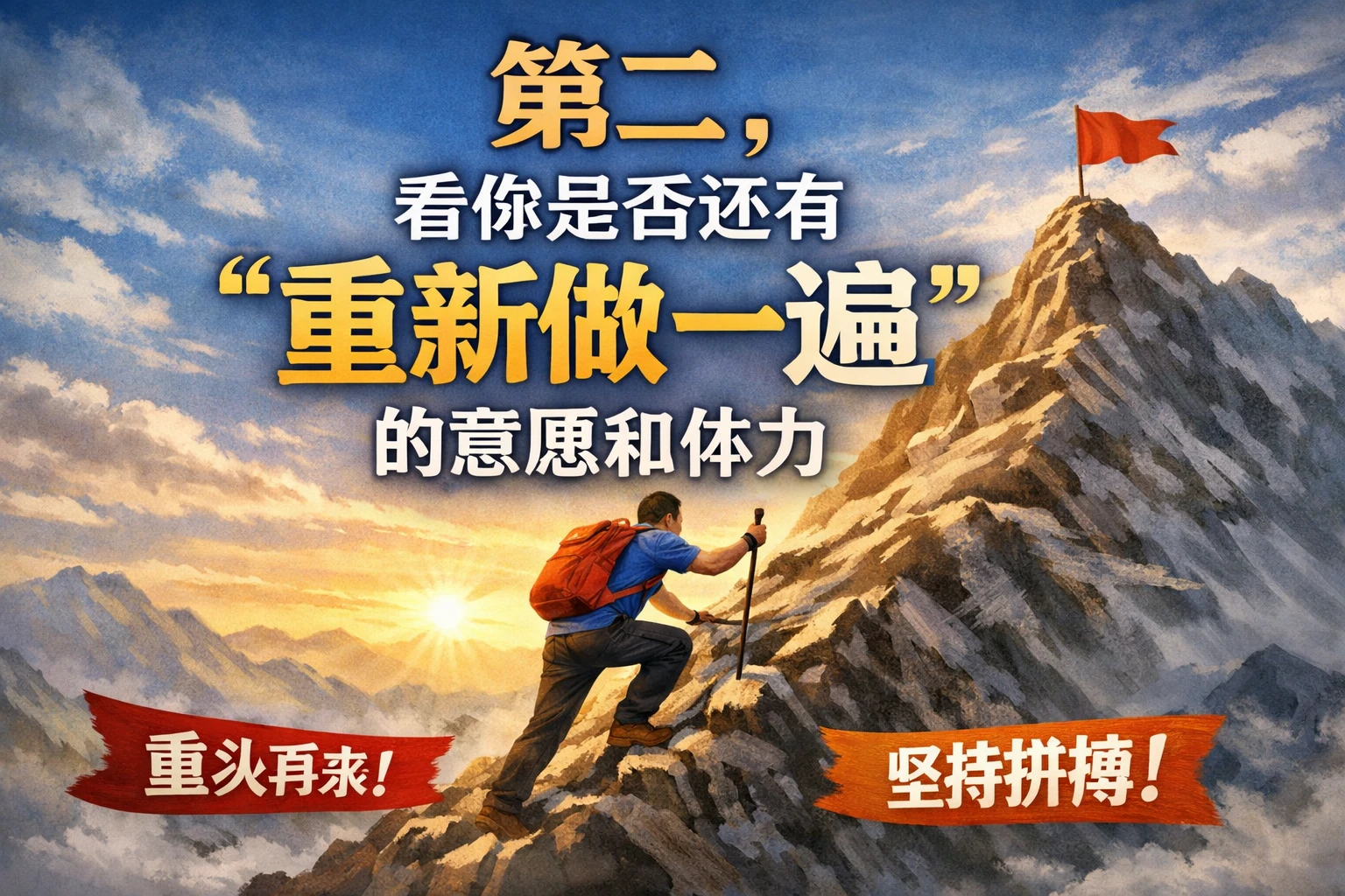 第二，看你是否还有“重新做一遍”的意愿和体力