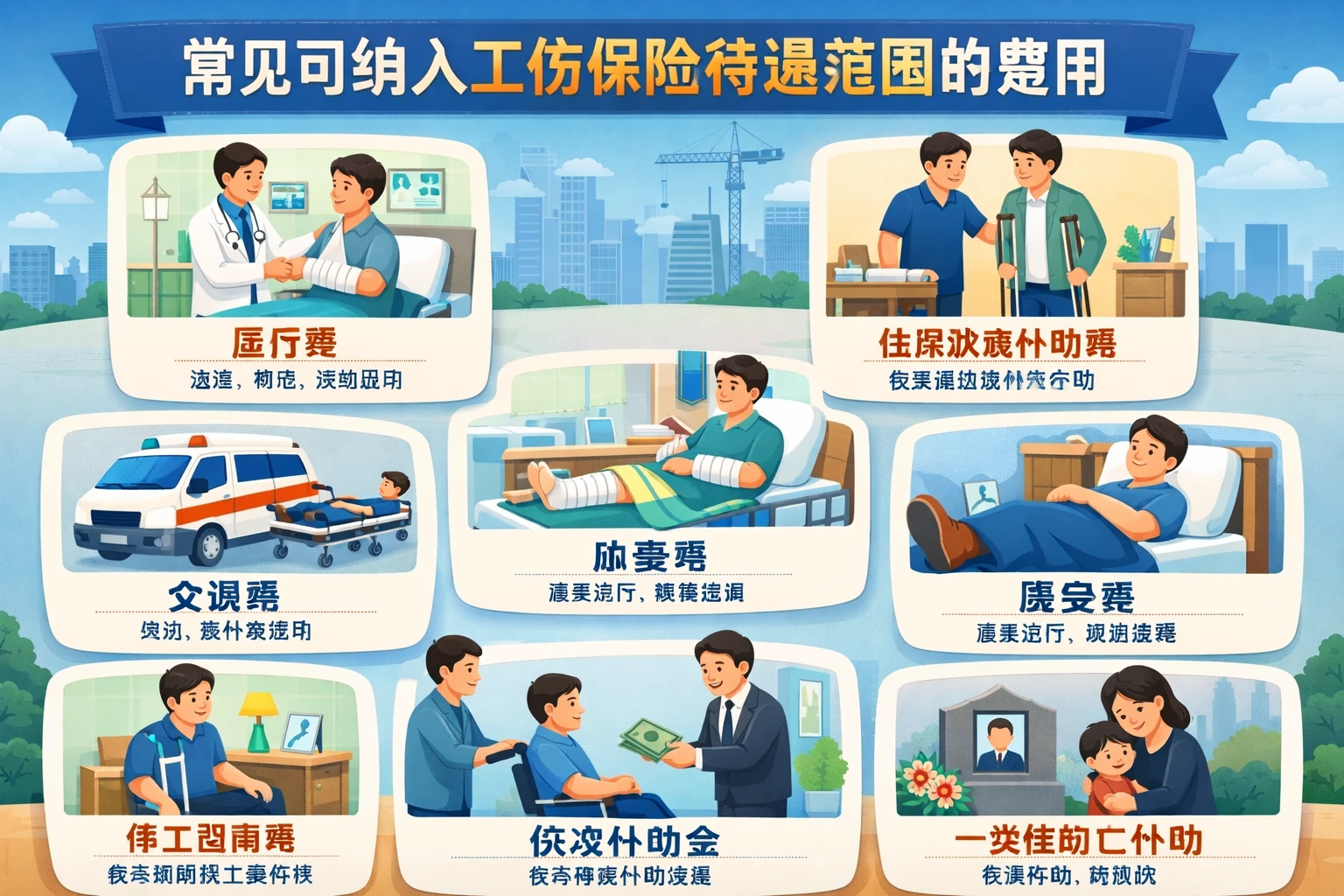 常见可纳入工伤保险待遇范围的费用