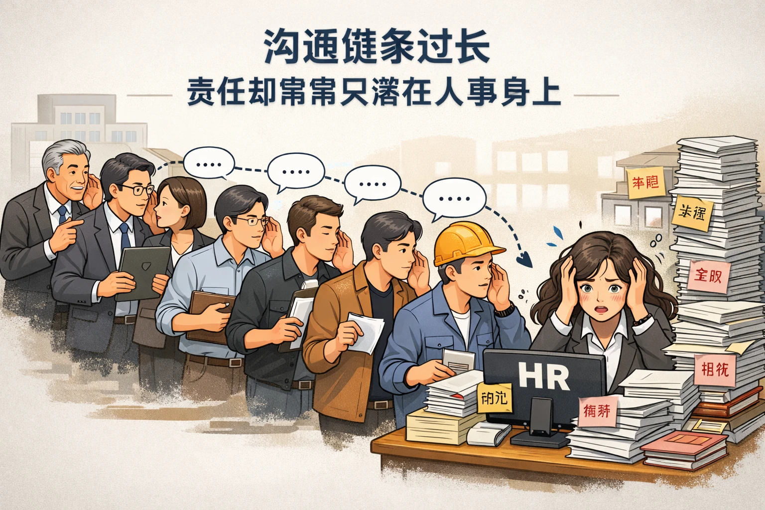 沟通链条过长，责任却常常只落在人事身上