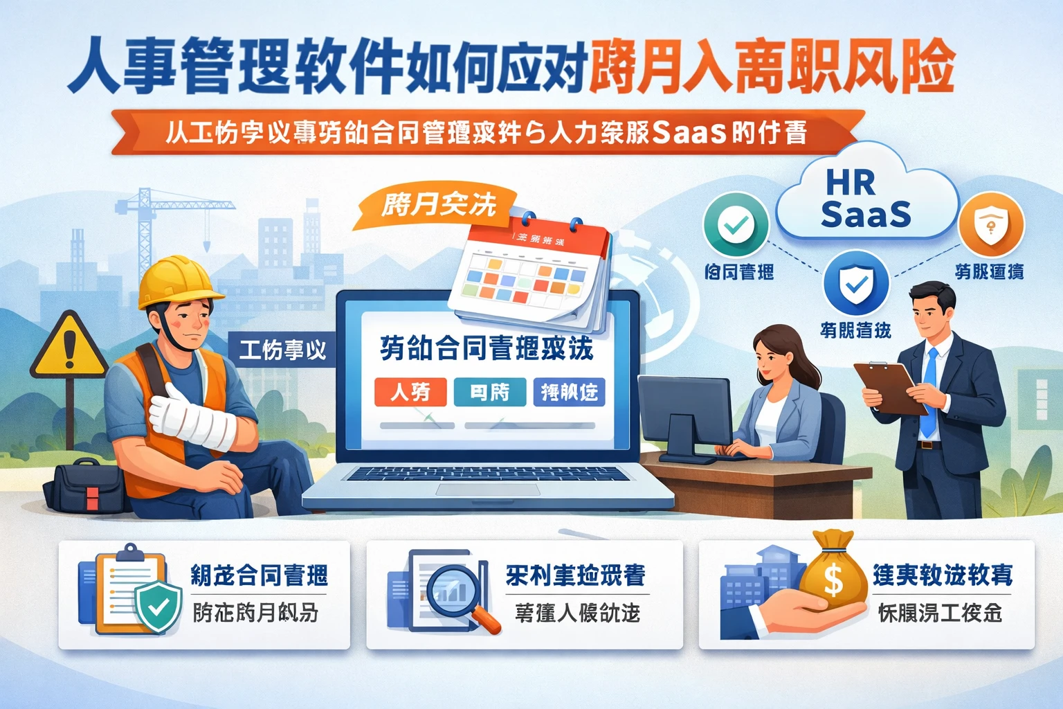 人事管理软件如何应对跨月入离职风险：从工伤争议看劳动合同管理系统与人力资源SaaS的价值