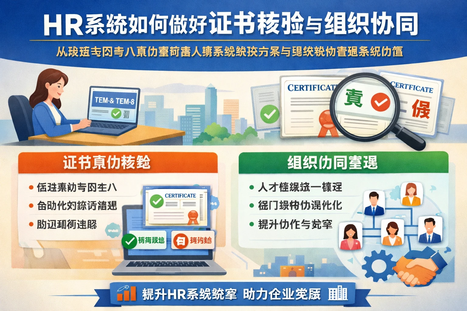 HR系统如何做好证书核验与组织协同：从英语专四专八真伪查询看人事系统解决方案与组织架构管理系统价值
