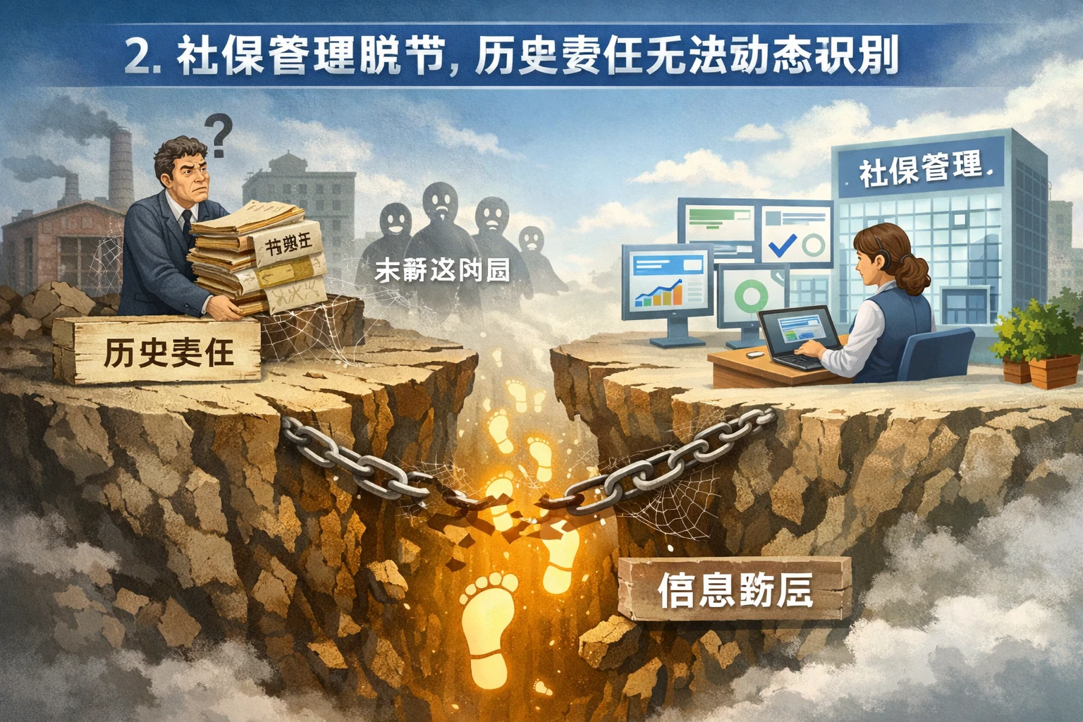 2. 社保管理脱节，历史责任无法动态识别