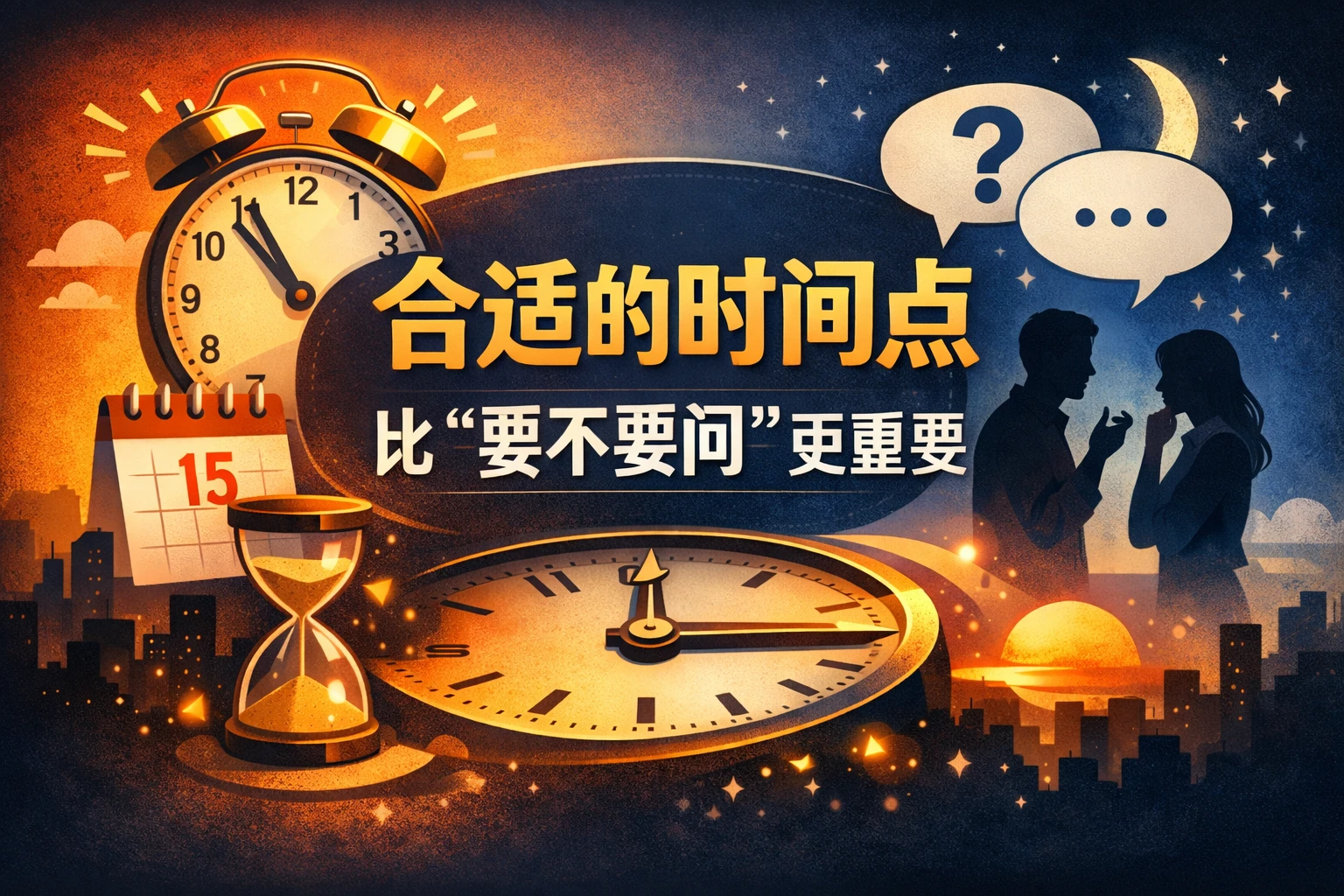 合适的时间点，比“要不要问”更重要