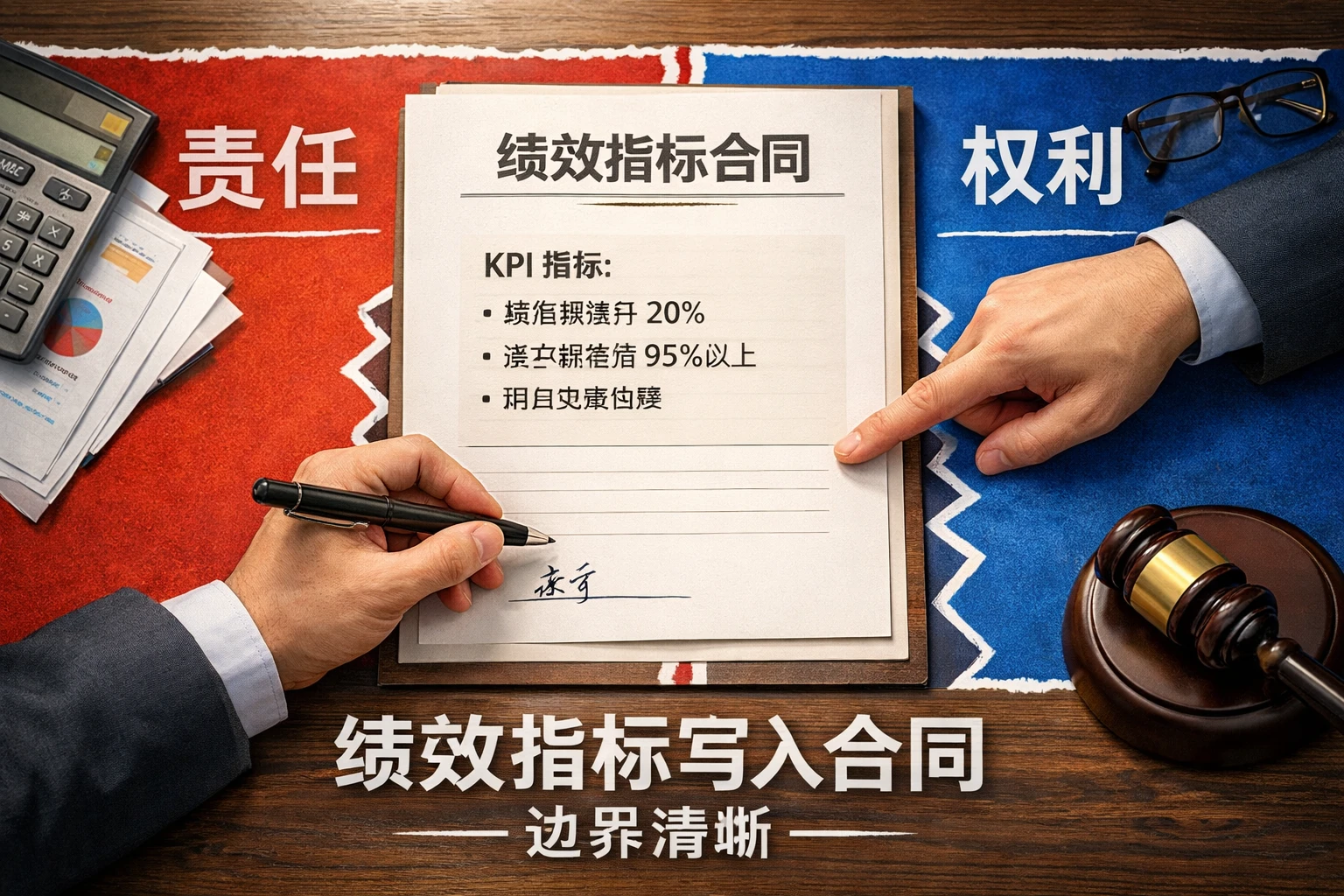 绩效指标写入合同，需要边界清晰