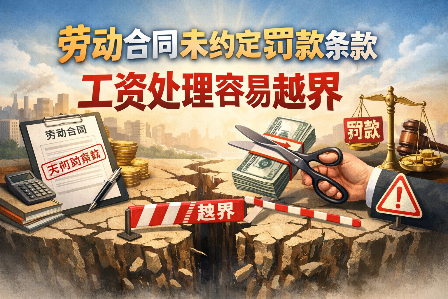 劳动合同未约定罚款条款，工资处理容易越界