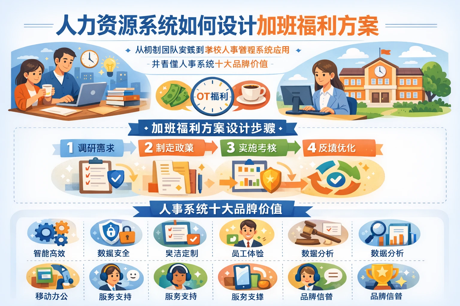 人力资源系统如何设计加班福利方案：从初创团队实践到学校人事管理系统应用，并看懂人事系统十大品牌价值