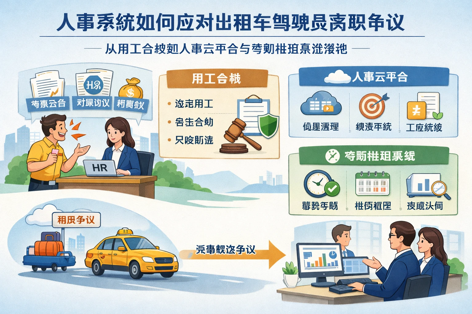人事系统如何应对出租车驾驶员离职争议：从用工合规到人事云平台与考勤排班系统落地