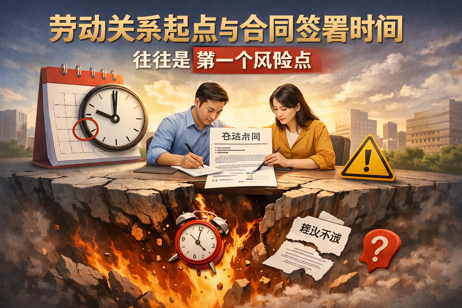 劳动关系起点与合同签署时间，往往是第一个风险点