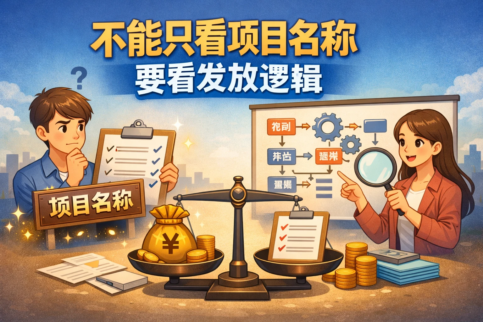 不能只看项目名称，要看发放逻辑