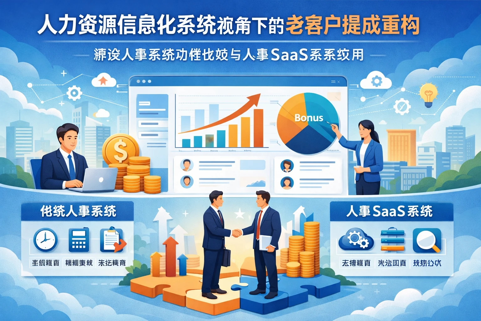 人力资源信息化系统视角下的老客户提成重构：兼谈人事系统功能比较与人事SaaS系统应用