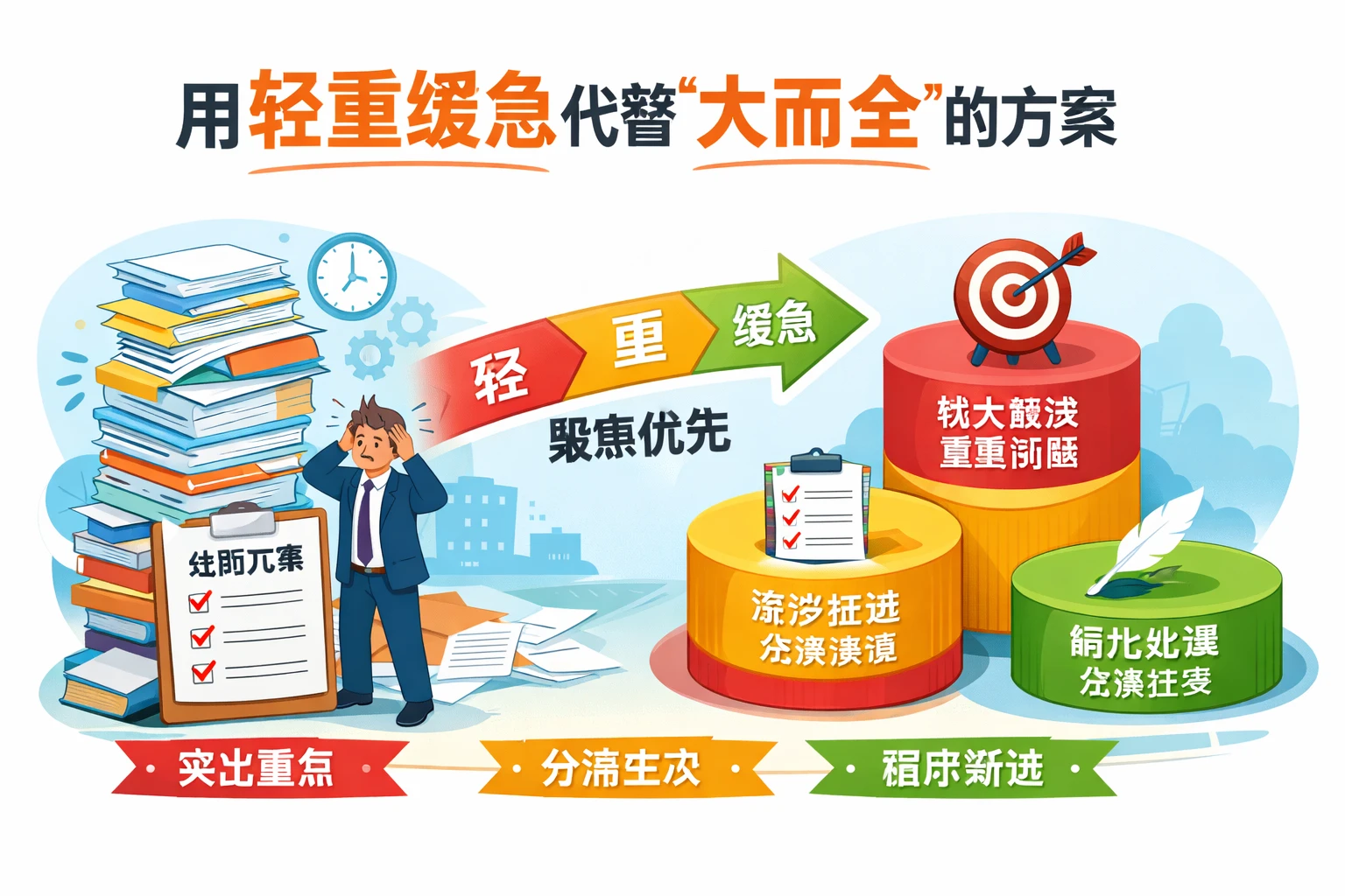 用轻重缓急代替“大而全”的方案