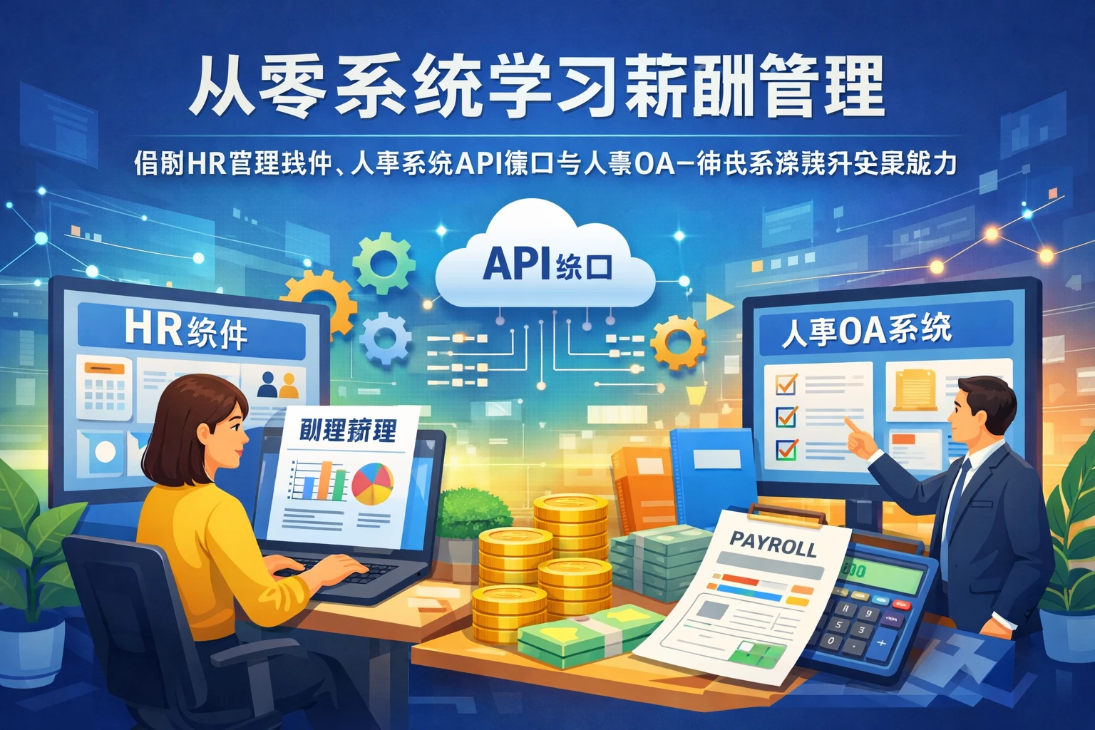 从零系统学习薪酬管理：借助HR管理软件、人事系统API接口与人事OA一体化系统提升实操能力