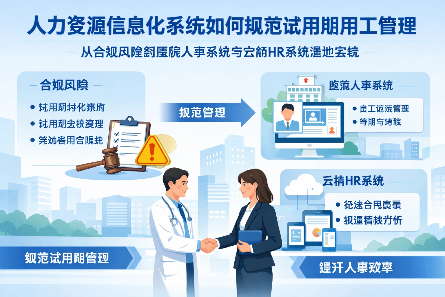 人力资源信息化系统如何规范试用期用工管理：从合规风险到医院人事系统与云端HR系统落地实践