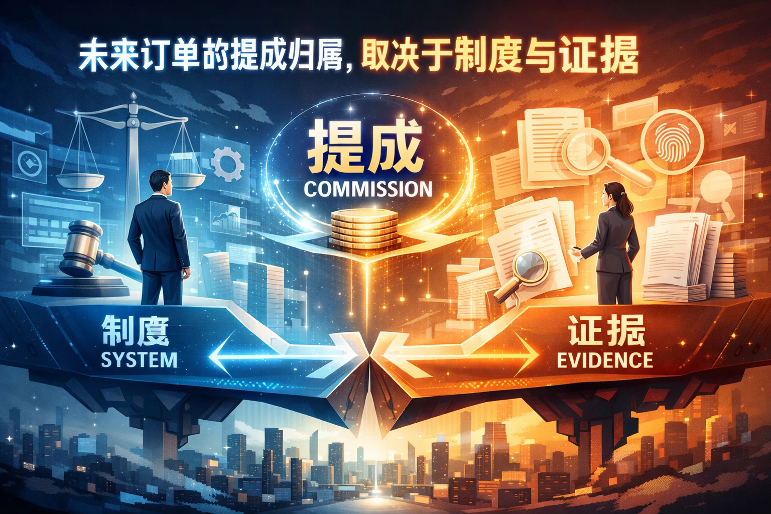 未来订单的提成归属，取决于制度与证据