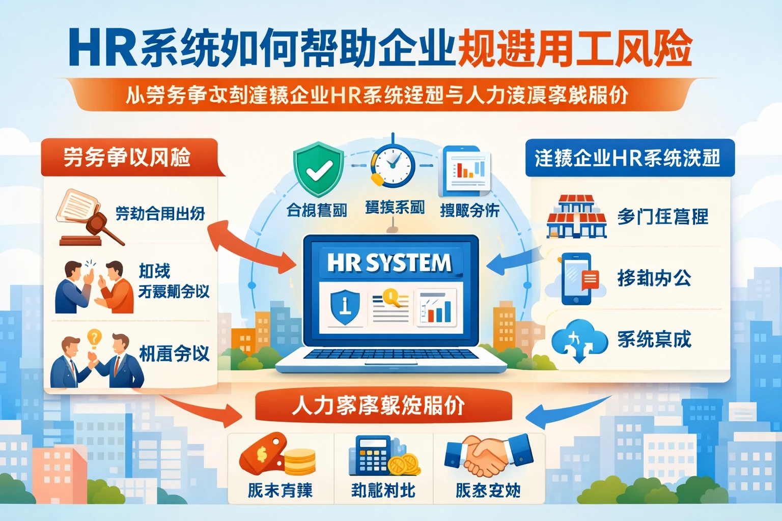 HR系统如何帮助企业规避用工风险:从劳务争议到连锁企业HR系统选型与人力资源系统报价