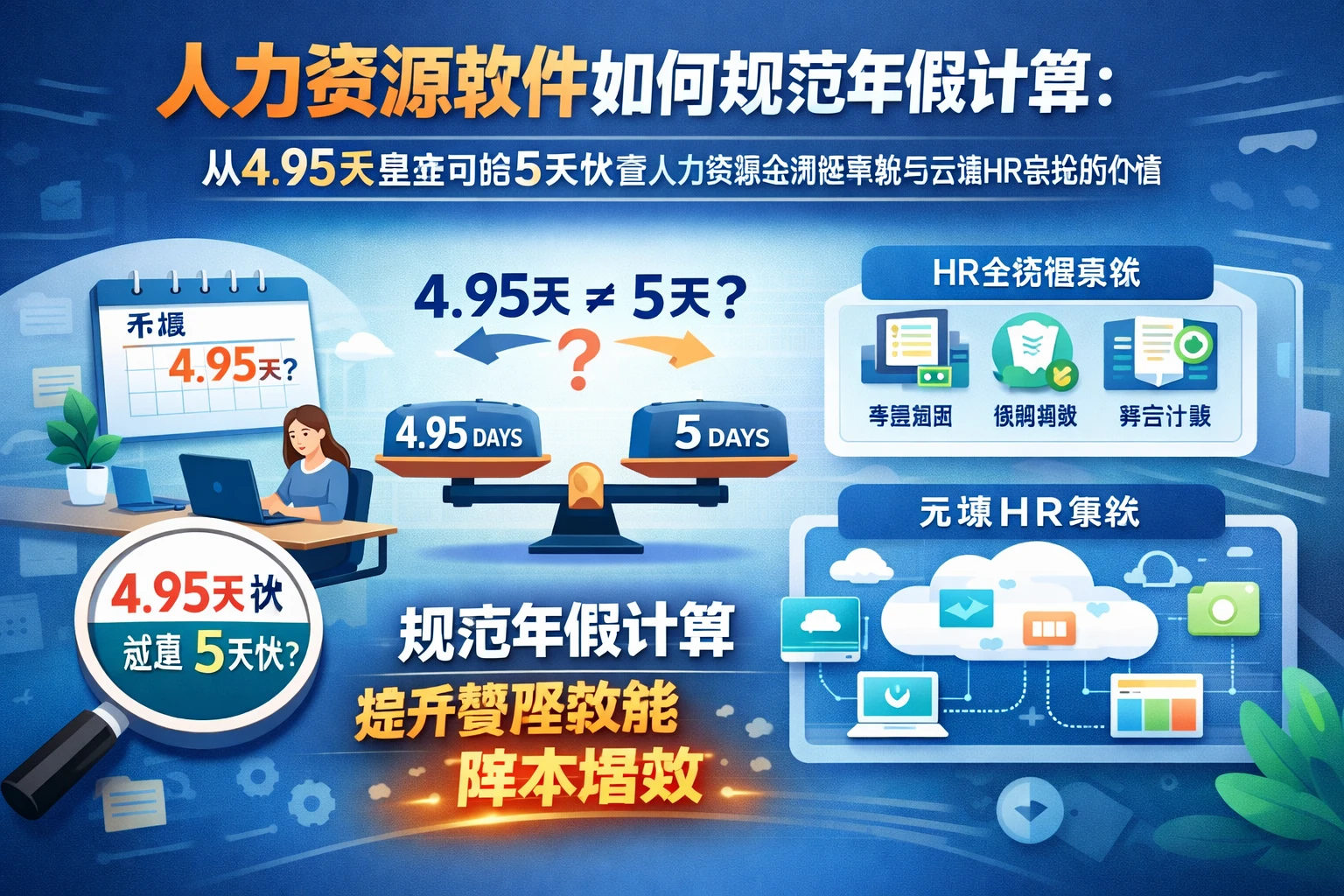 人力资源软件如何规范年假计算：从4.95天是否可按5天休看人力资源全流程系统与云端HR系统的价值