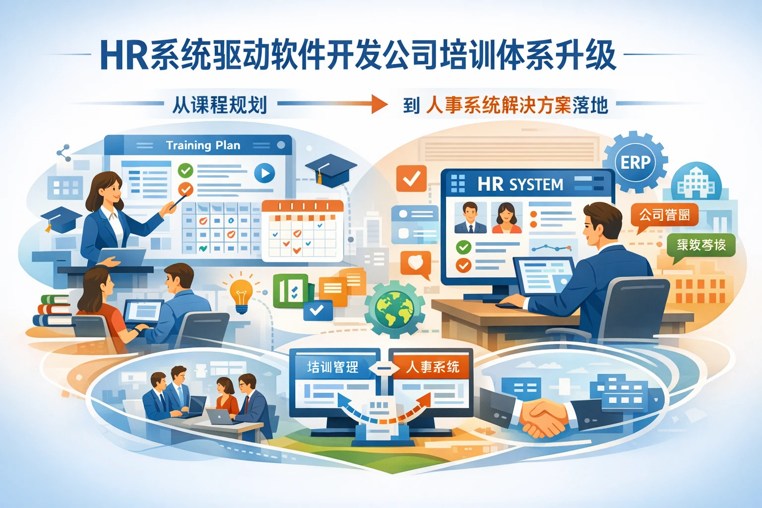 HR系统驱动软件开发公司培训体系升级:从课程规划到人事系统解决方案落地