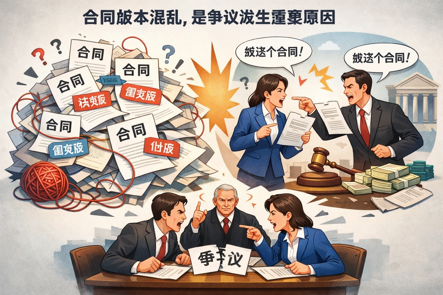 合同版本混乱，是争议发生的重要原因
