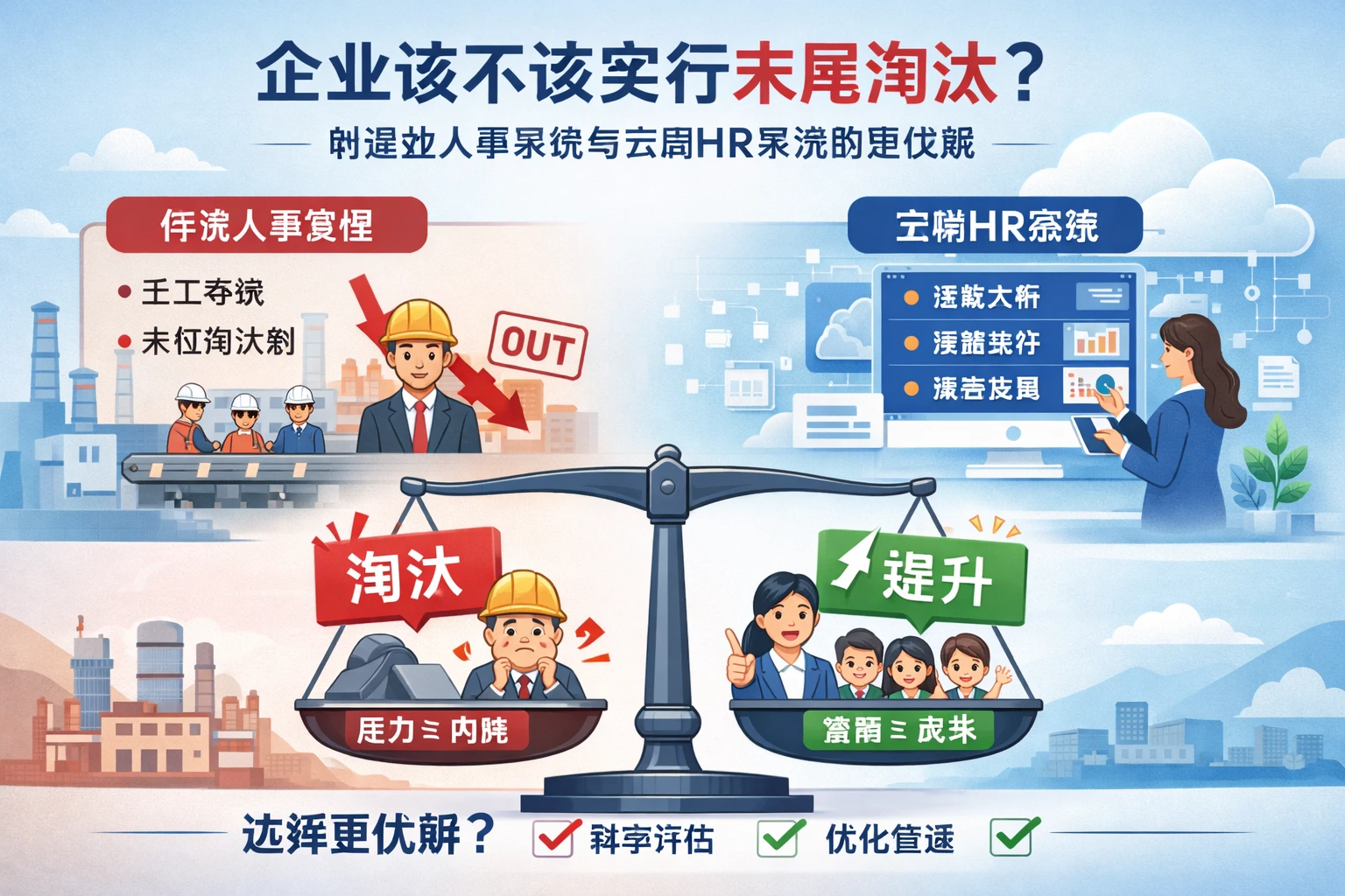 人力资源管理系统视角下，企业该不该实行末尾淘汰？制造业人事系统与云端HR系统的更优解