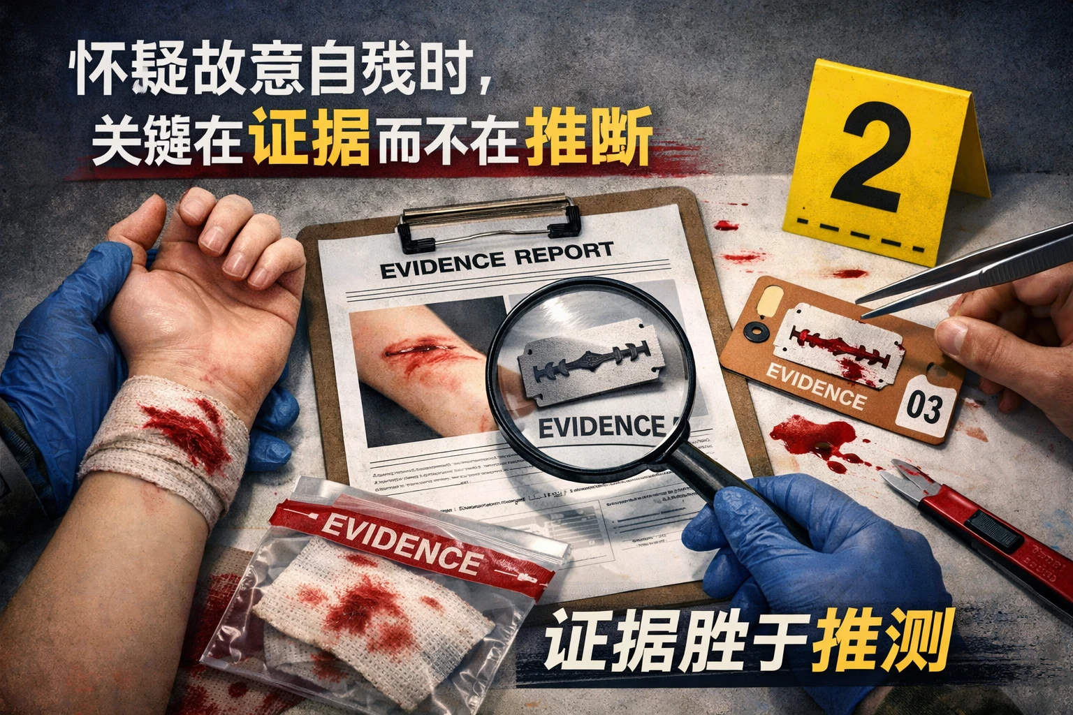 怀疑故意自残时，关键在证据而不在推断