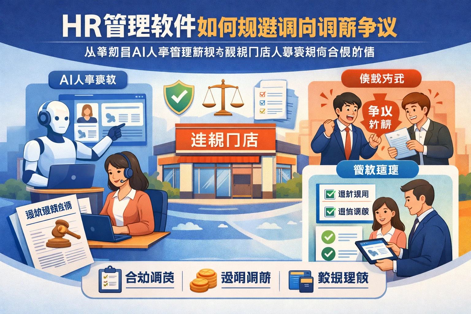 HR管理软件如何规避调岗调薪争议：从案例看AI人事管理系统与连锁门店人事系统的合规价值