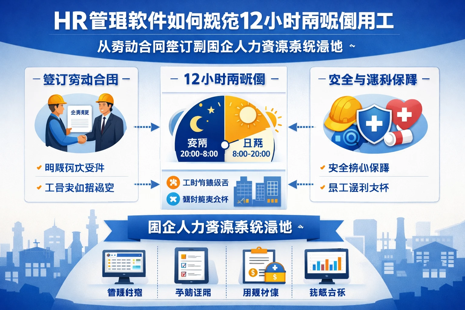 HR管理软件如何规范12小时两班倒用工：从劳动合同签订到国企人力资源系统落地