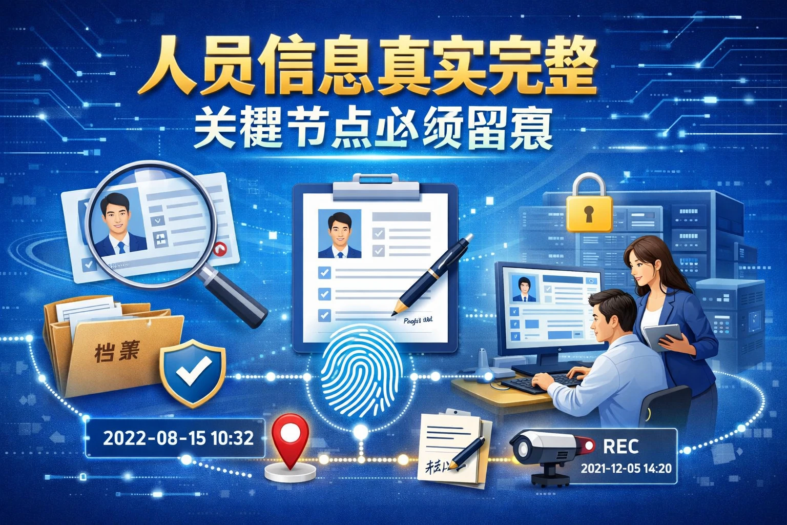 人员信息真实完整，关键节点必须留痕