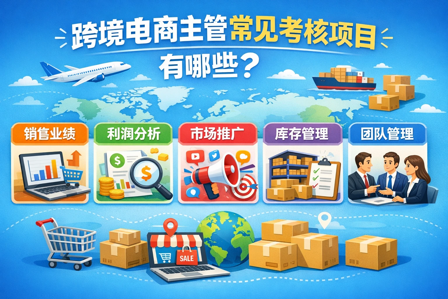 跨境电商主管常见考核项目有哪些