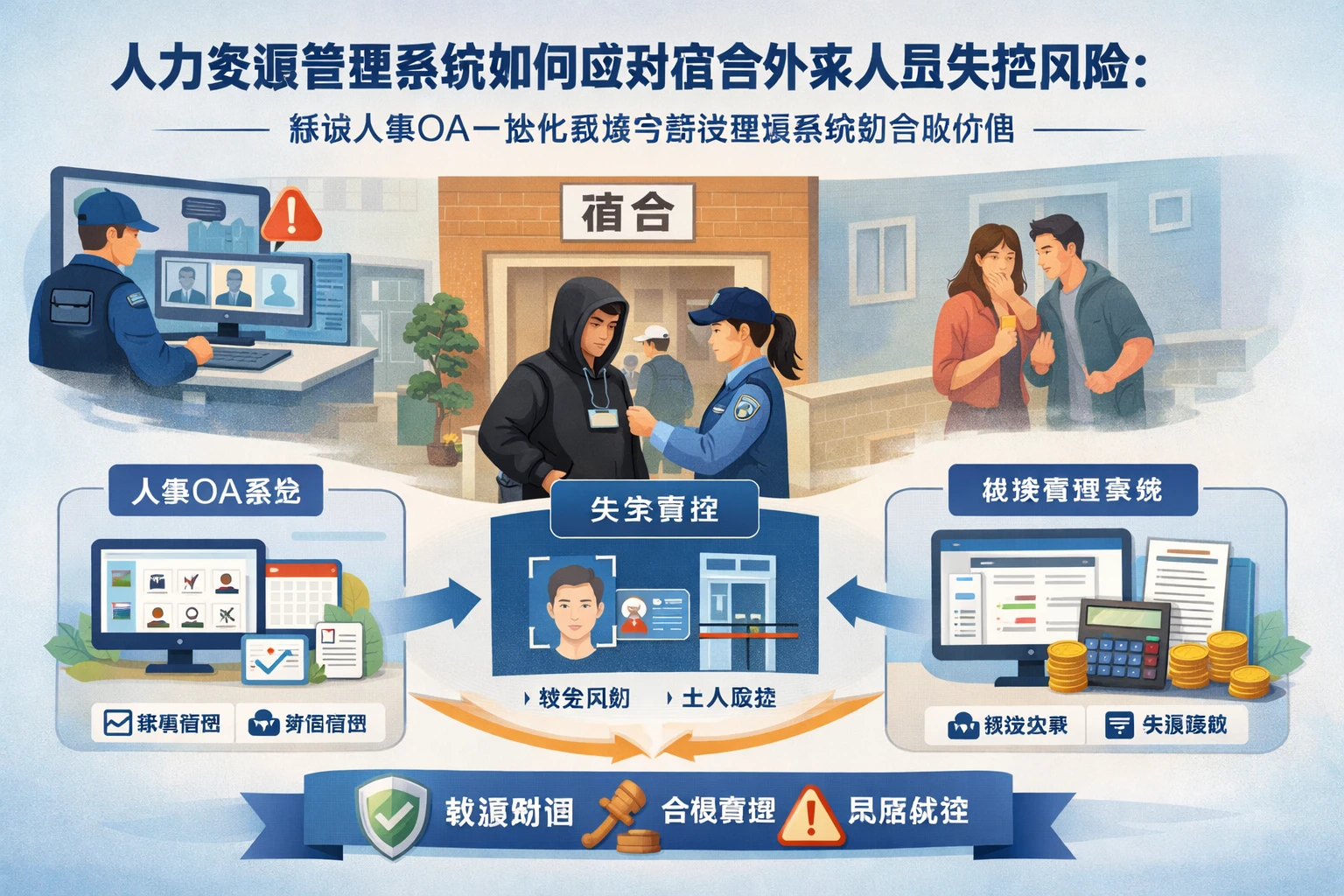 人力资源管理系统如何应对宿舍外来人员失控风险：兼谈人事OA一体化系统与薪资管理系统的合规价值