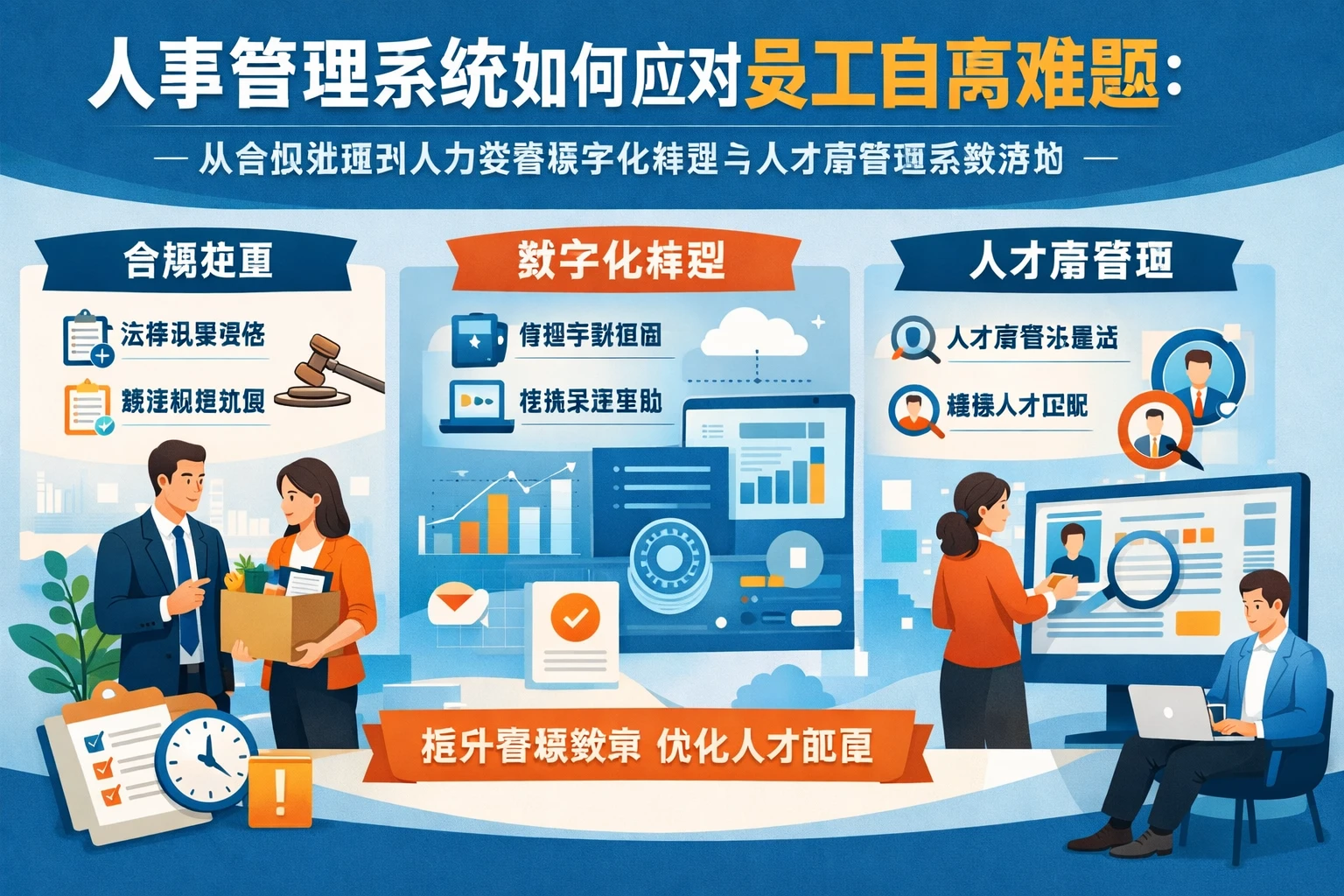 人事管理系统如何应对员工自离难题:从合规处置到人力资源数字化转型与人才库管理系统落地