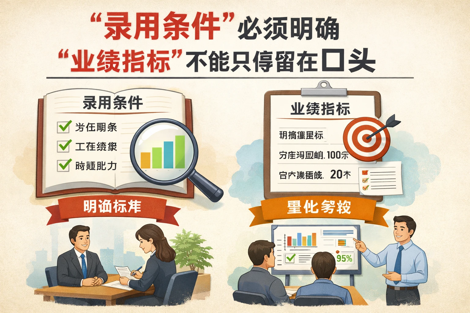 “录用条件”必须明确,“业绩指标”不能只停留在口头