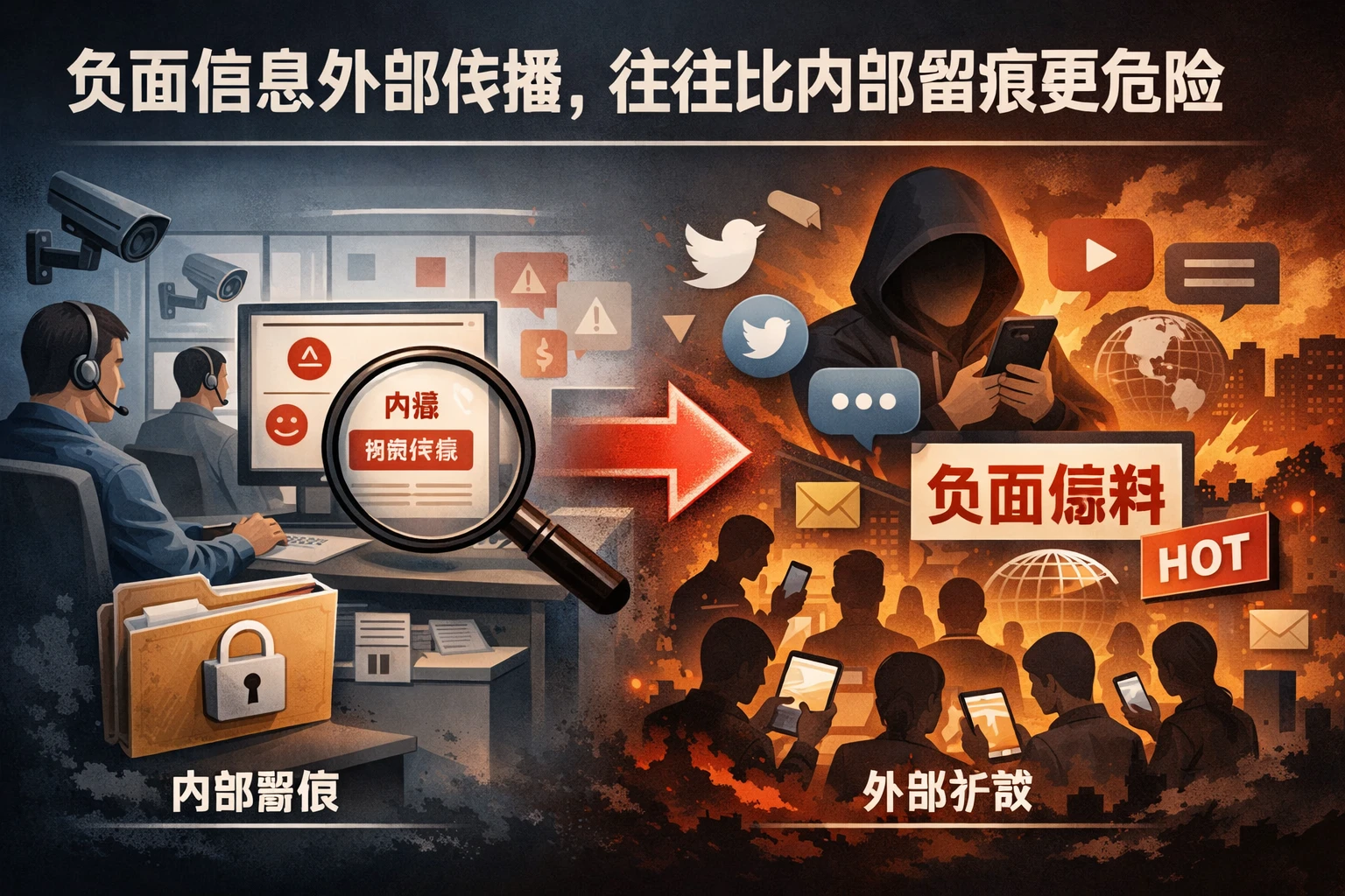 负面信息外部传播，往往比内部留痕更危险