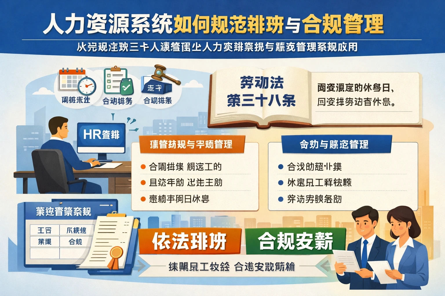 人力资源系统如何规范排班与合规管理：从劳动法第三十八条看国企人力资源系统与薪资管理系统应用