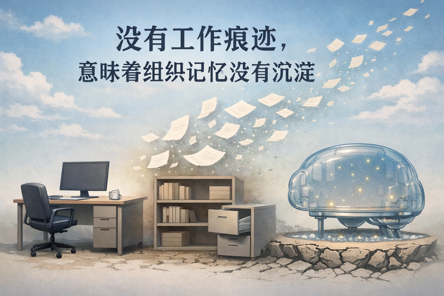 没有工作痕迹，意味着组织记忆没有沉淀