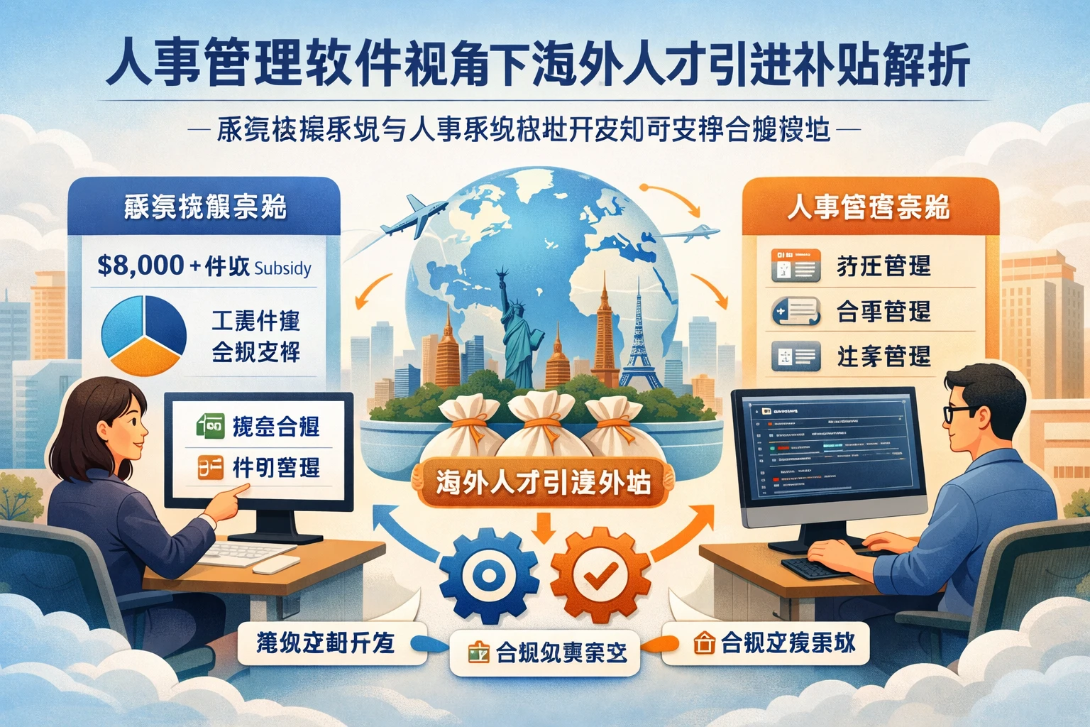 人事管理软件视角下海外人才引进补贴解析：薪资核算系统与人事系统定制开发如何支撑合规落地