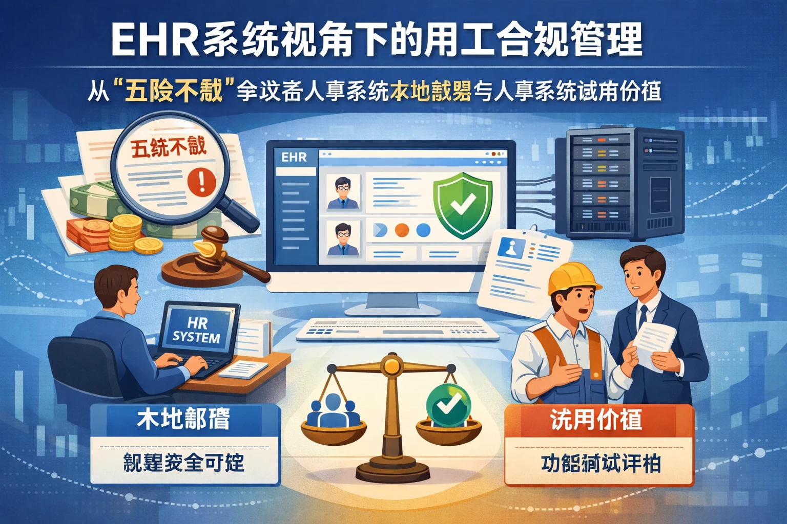 ehr系统视角下的用工合规管理：从“五险不缴”争议看人事系统本地部署与人事系统试用价值