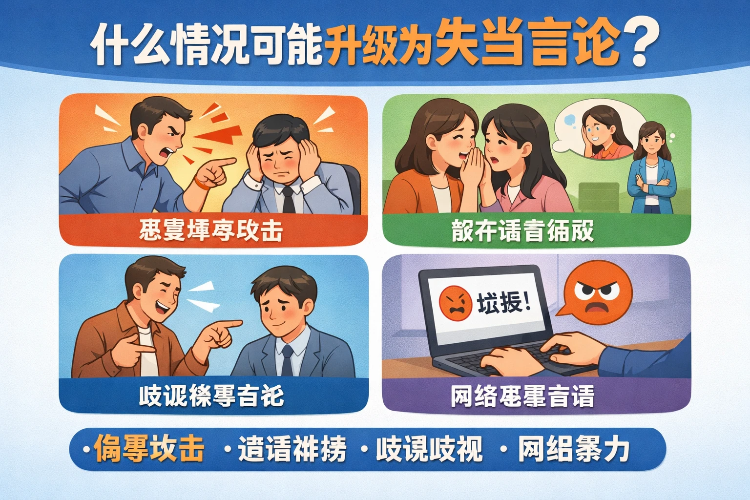 什么情况可能升级为失当言论